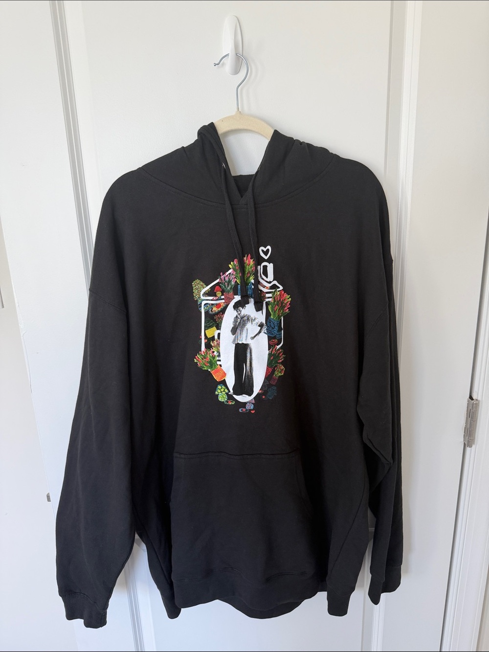 Harry’s House Black Floral Collage Graphic Hoodie Harry Styles